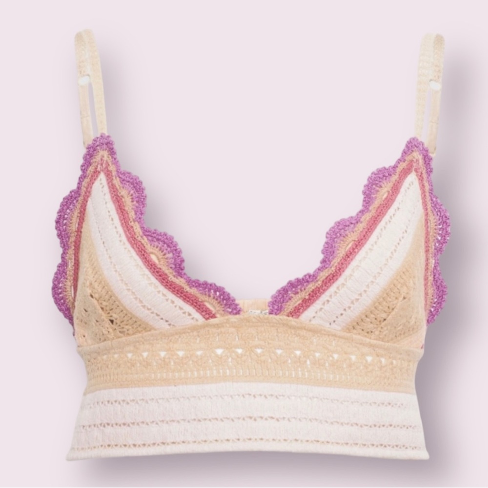 NWT Free People Another Weekend Longline Crochet Bralette